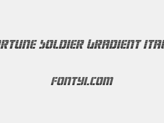 Fortune Soldier Gradient Italic