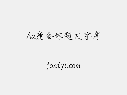 Aa瘦金体超大字库
