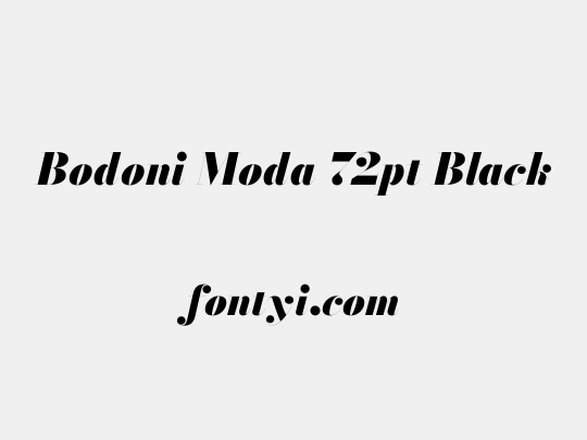 Bodoni Moda 72pt Black
