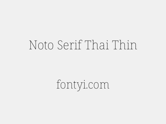 Noto Serif Thai Thin