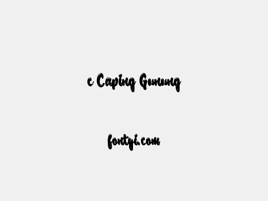 c Caping Gunung