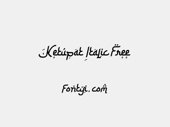 Ketupat Italic Free