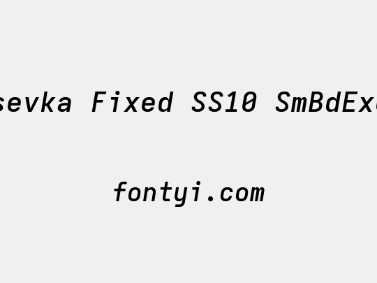 Iosevka Fixed SS10 SmBdExObl