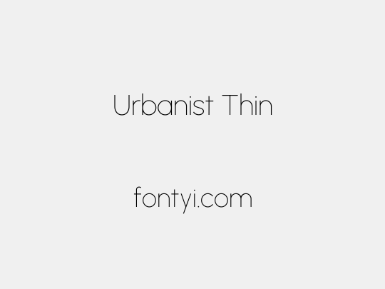 Urbanist Thin