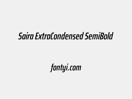 Saira ExtraCondensed SemiBold
