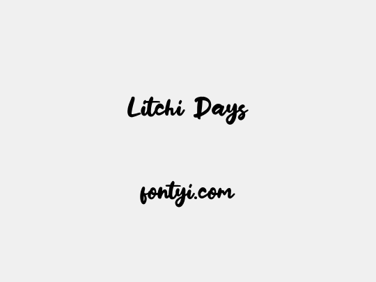 Litchi Days