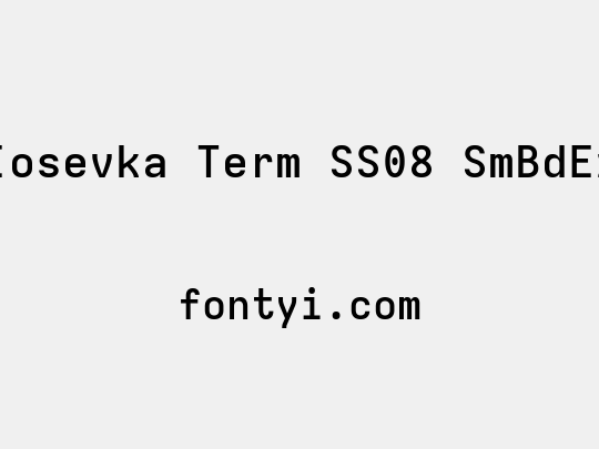 Iosevka Term SS08 SmBdEx