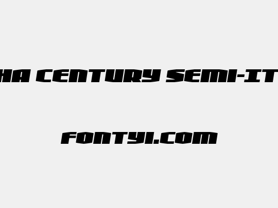 Alpha Century Semi-Italic