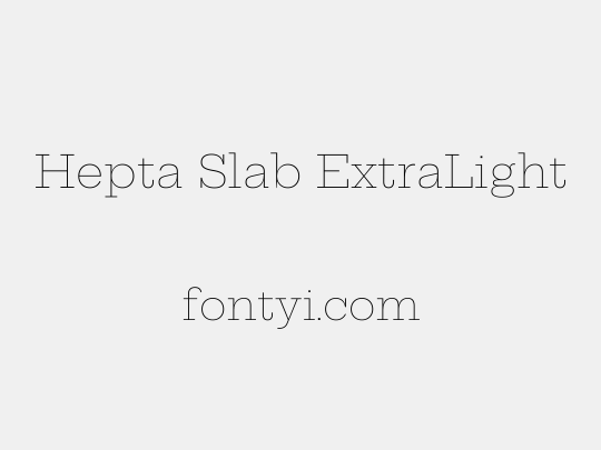 Hepta Slab ExtraLight