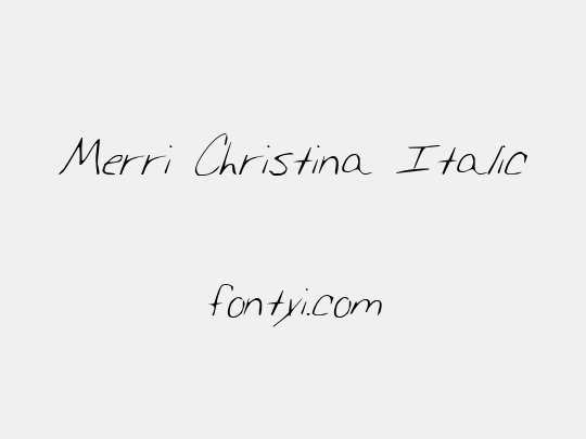 Merri Christina Italic
