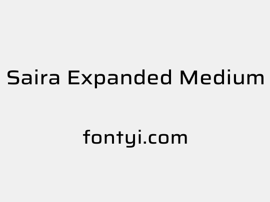 Saira Expanded Medium