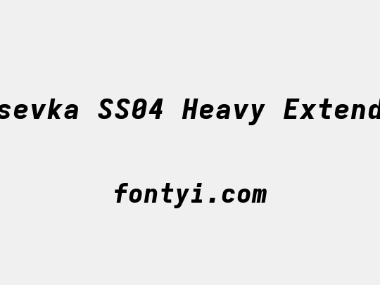 Iosevka SS04 Heavy Extended