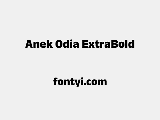 Anek Odia ExtraBold