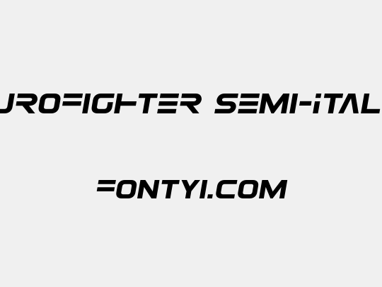 Eurofighter Semi-Italic