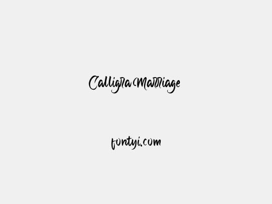 Calligra Marriage 