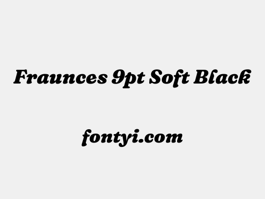 Fraunces 9pt Soft Black