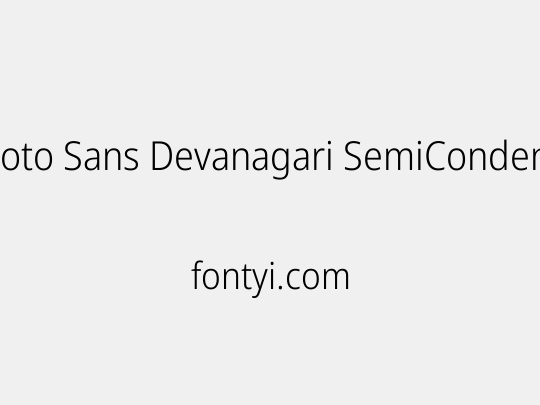 Noto Sans Devanagari SemiCondensed Light