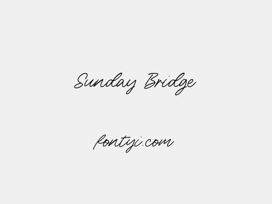 Sunday Bridge