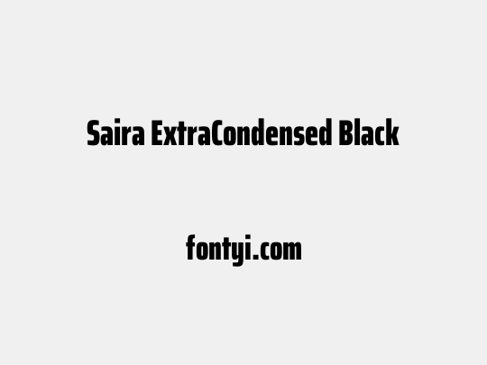 Saira ExtraCondensed Black
