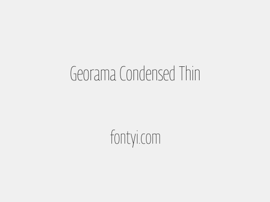 Georama Condensed Thin