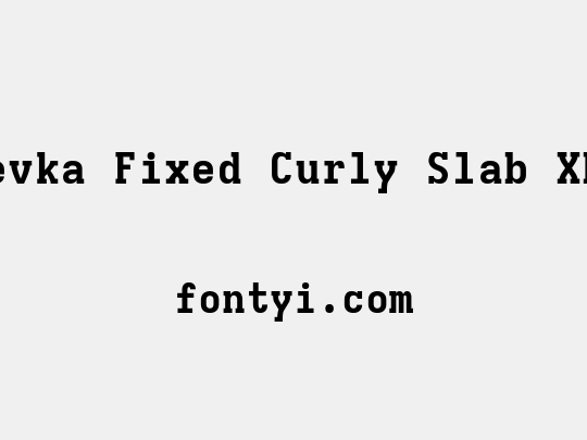 Iosevka Fixed Curly Slab XBdEx