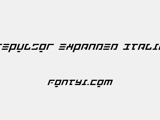 Repulsor Expanded Italic