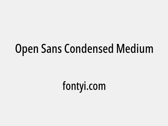 Open Sans Condensed Medium