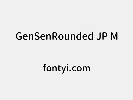 GenSenRounded JP M