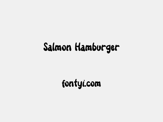 Salmon Hamburger
