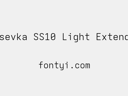 Iosevka SS10 Light Extended