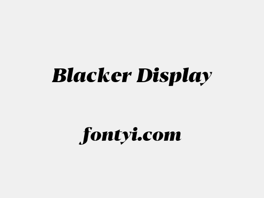 Blacker Display