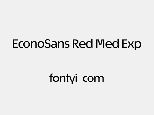 EconoSans Red Med Exp