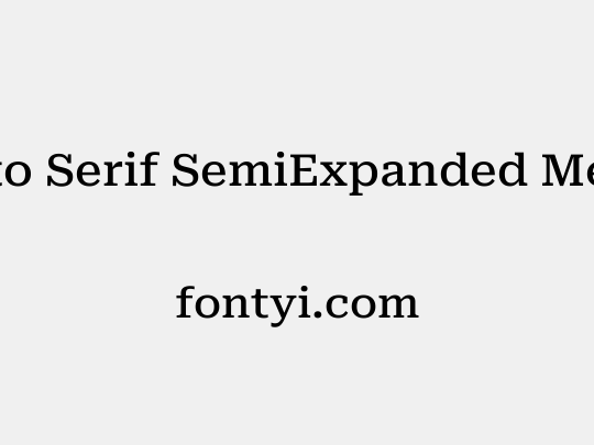Roboto Serif SemiExpanded Medium
