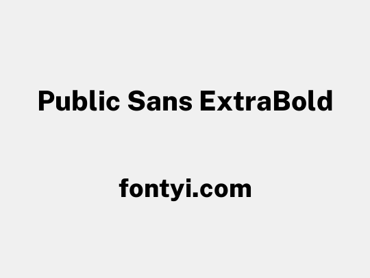 Public Sans ExtraBold