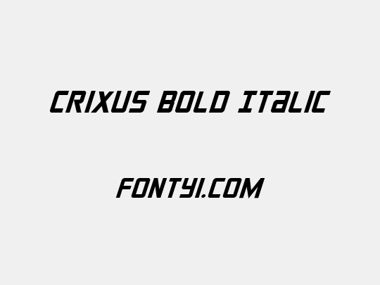 Crixus Bold Italic