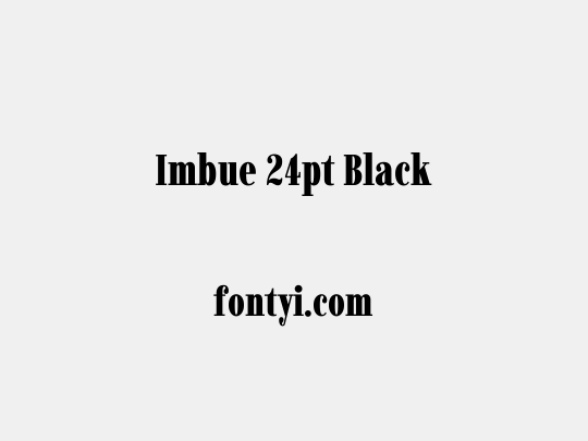 Imbue 24pt Black