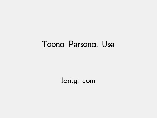 Toona Personal Use