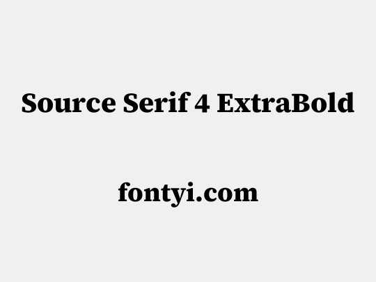 Source Serif 4 ExtraBold