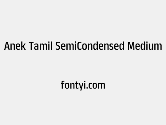 Anek Tamil SemiCondensed Medium