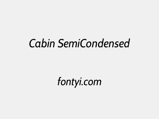 Cabin SemiCondensed