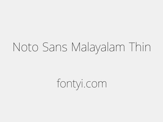 Noto Sans Malayalam Thin
