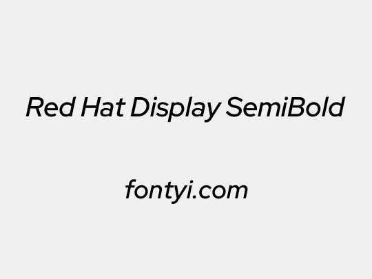 Red Hat Display SemiBold