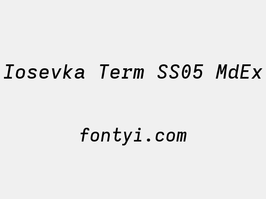 Iosevka Term SS05 MdEx