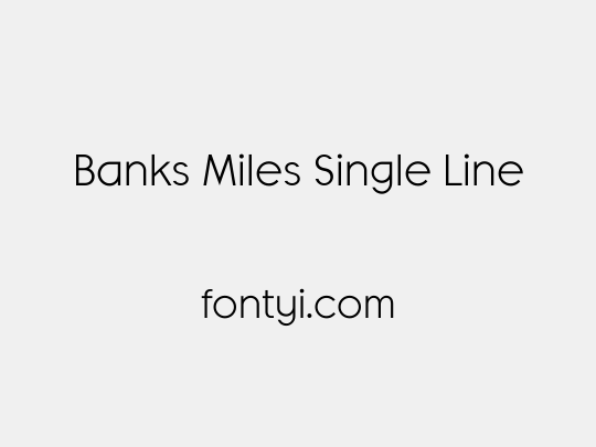 Banks Miles Single Line
