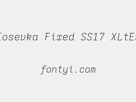Iosevka Fixed SS17 XLtEx