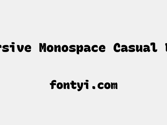 Recursive Monospace Casual Black