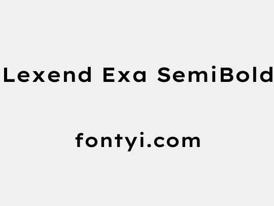 Lexend Exa SemiBold