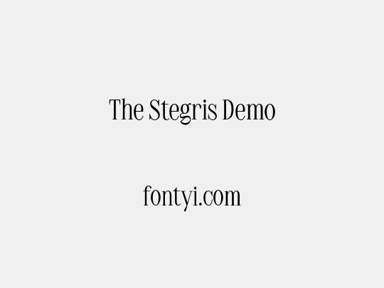 The Stegris Demo