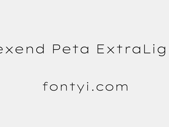 Lexend Peta ExtraLight