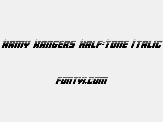 Army Rangers Half-Tone Italic
